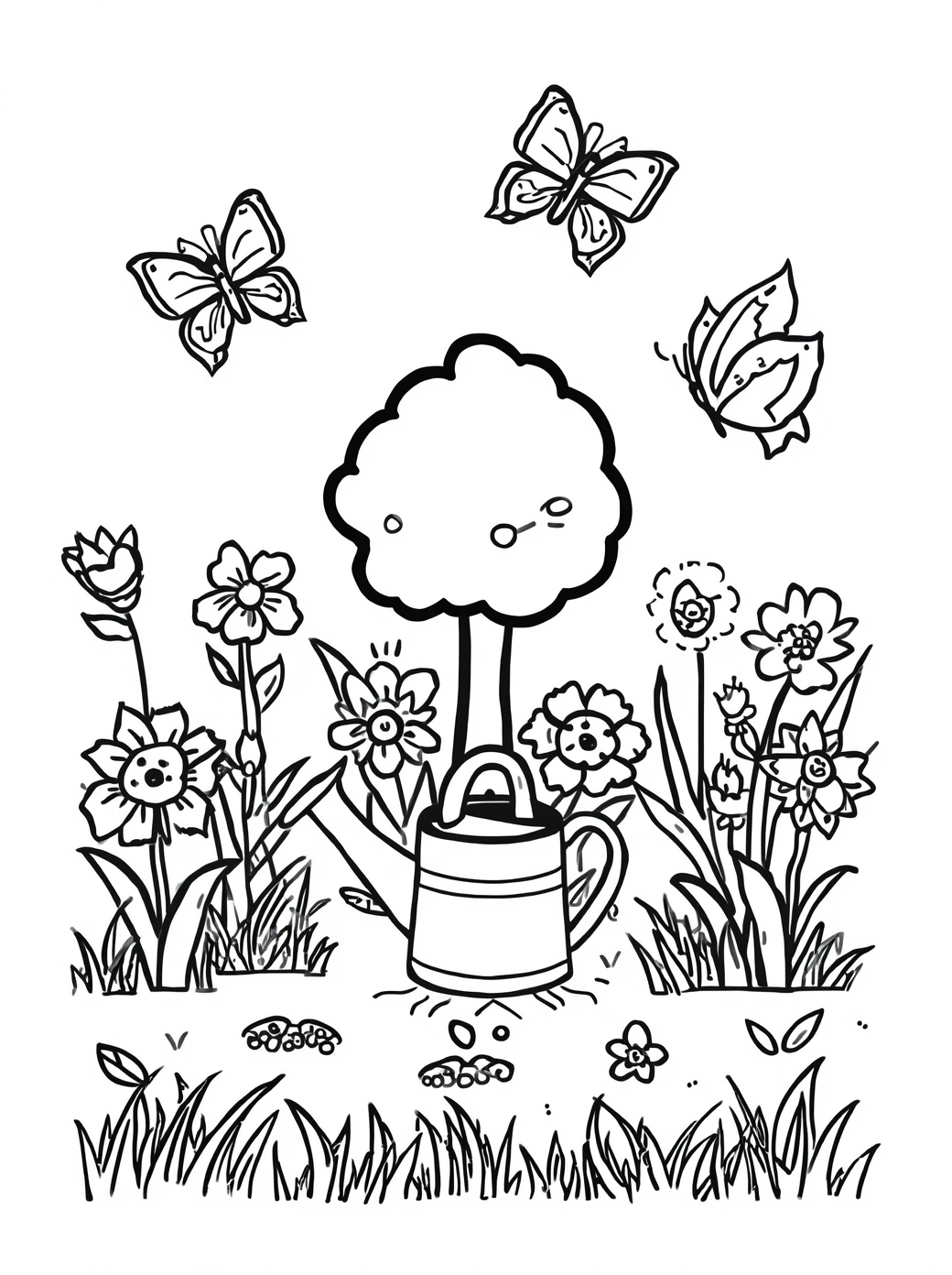 garden a cheerful children s garden with flowers b